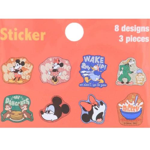 【限定セール】キャラクター＆デザインマステフレークシールまとめ売り ミッキー＆フレンズ ミッキーマウス ぷっくりフレークステッカー