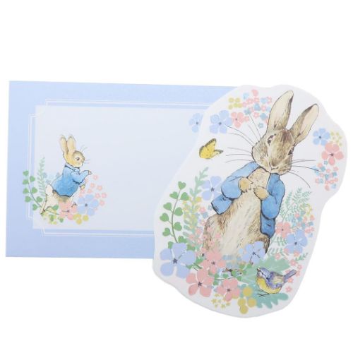 ダイカットミニレター レターセット ピーターラビット Peter Rabbit S＆C 手渡し手紙セット ミニ便箋＆ミニ封筒 絵本キャラクター