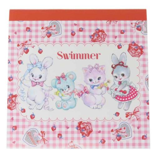 【大量88点】SWIMMER スイマー文房具 メモ帳 ペン 定規など メモ帳 スイマー 四角メモ 動物ミックス SWIMMER : キャラクター