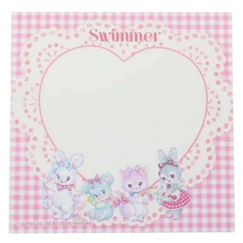 メモ帳 スイマー 四角メモ 動物ミックス SWIMMER : キャラクター