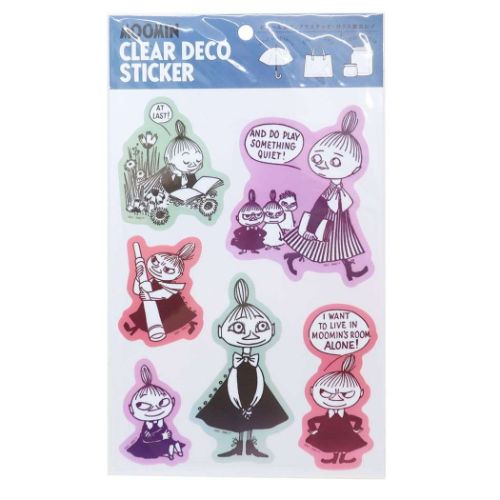 クリアデコステッカー シールシート 北欧 ムーミン リトルミイとミムラ姉さん S＆C ラッピング用品 透明シール デコレーション キャラクター