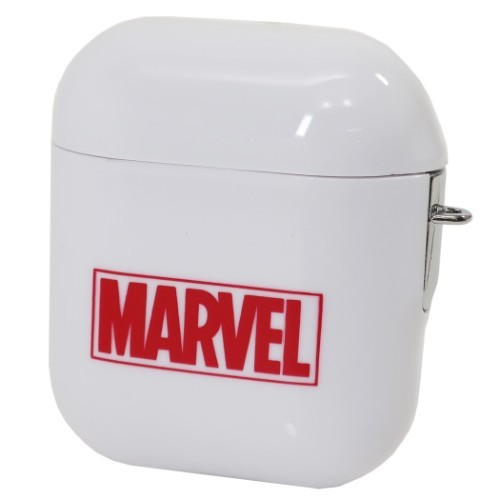 マーベル AirPodsケース エアーポッズケース BOXロゴ MARVEL グルマンディーズ クリップ＆ストラップ 2way仕様