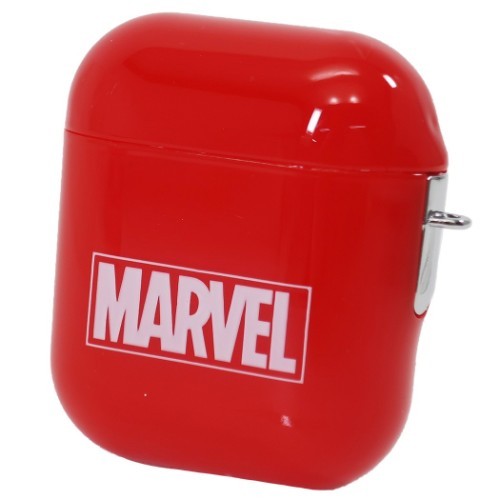 マーベル AirPodsケース エアーポッズケース BOXロゴ MARVEL グルマンディーズ クリップ＆ストラップ 2way仕様