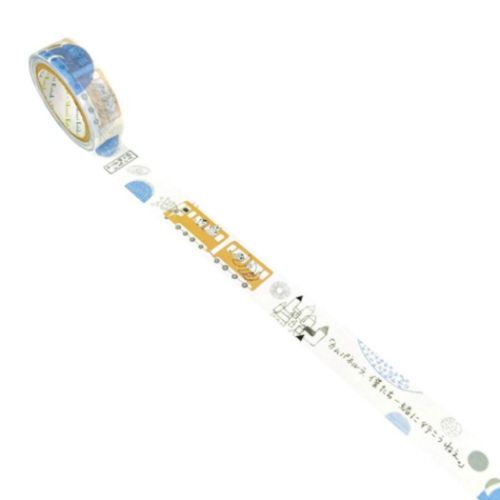 マステ 宮沢賢治幻燈館 モノクローム マスキングテープ 15mm 銀河鉄道