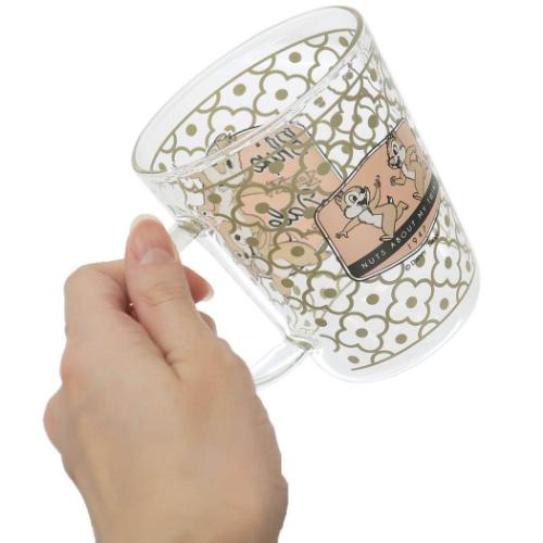 ミッキー＆フレンズ チップ＆デール マグカップ 耐熱ガラスマグ レトロ