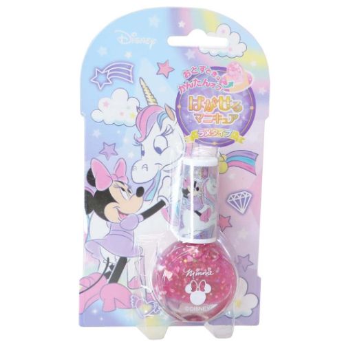 ミニーマウス ピールオフネイルアート はがせるマニキュア ラメ ディズニー