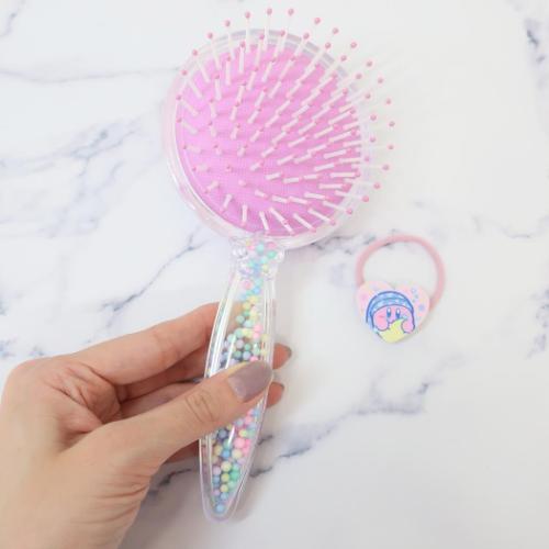 星のカービィ ブラシ ヘアゴム付きヘアブラシ