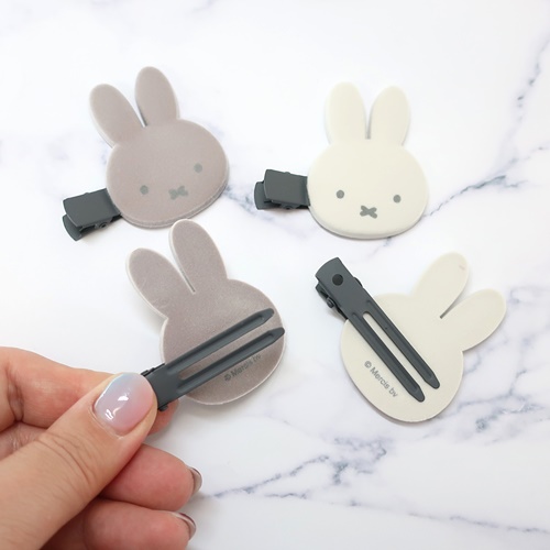 ヘアアクセ フロッキーダイカット前髪クリップ ミッフィー ディックブルーナ 粧美堂 ヘアークリップ