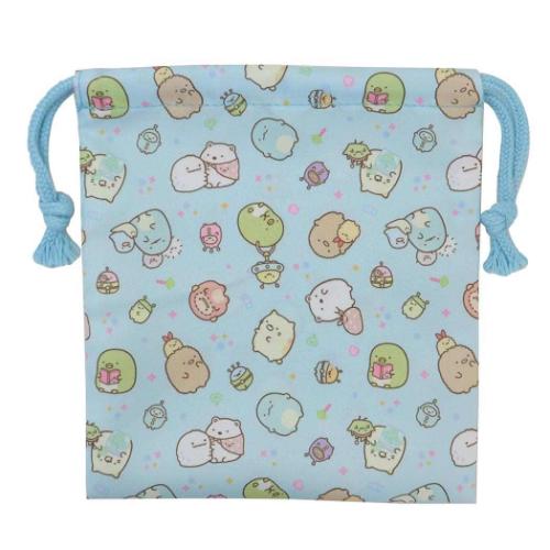 すみっコぐらし グッズ 巾着袋 キャラクター 総柄巾着S ふしぎなおともだち 新入学 サンエックス