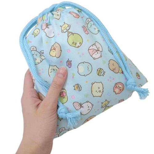 すみっコぐらし グッズ 巾着袋 キャラクター 総柄巾着S ふしぎなおともだち 新入学 サンエックス