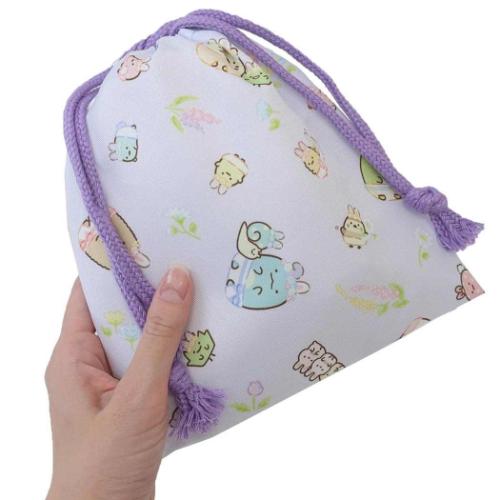 すみっコぐらし グッズ 巾着袋 キャラクター 総柄巾着S ふしぎなうさぎのおへや 新入学 サンエックス