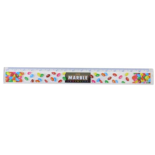 ものさし マーブル 17cmスリム定規 2 お菓子パッケージ funbox