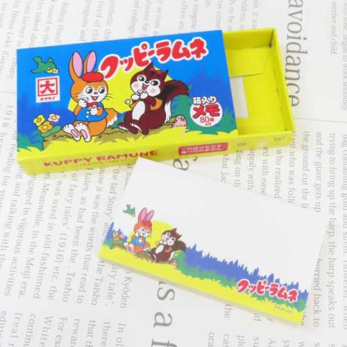 メモ帳 クッピーラムネ スライドメモ お菓子パッケージ : キャラクター