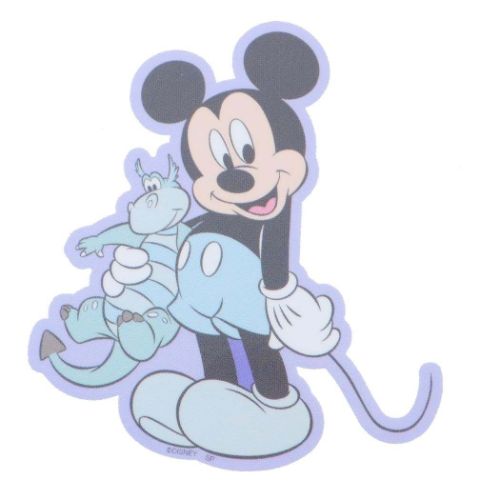 ミッキーマウス ぬいぐるみと一緒 ステッカー キャラクター デコ