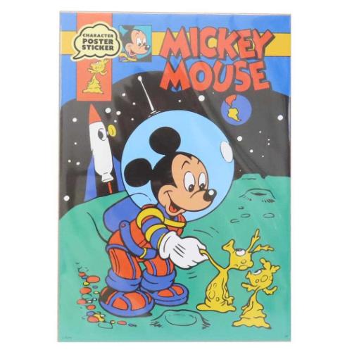 ミッキーマウス ポスターステッカー ディズニー ウォールデコステッカー キャラクター 宇宙｜cinemacollection