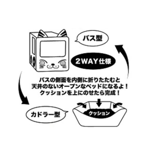 クレヨンしんちゃん アニメキャラクター ペットベッド 2wayペットハウス 幼稚園バス プレゼント 男の子 女の子 ギフト バレンタインの画像