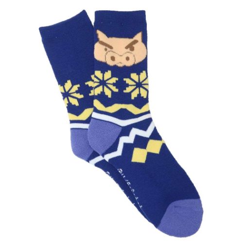 女性用防寒室内靴下 ぽっかぽかルームソックス クレヨンしんちゃん ぶりぶりざえもん フェイス スモールプラネット ウォーマー雑貨