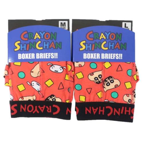 ボクサーブリーフ 男性用下着 クレヨンしんちゃん しんちゃん＆シロ フェイス パジャマ スモールプラネット ギフト雑貨 メンズ インナー アニメキャラクター