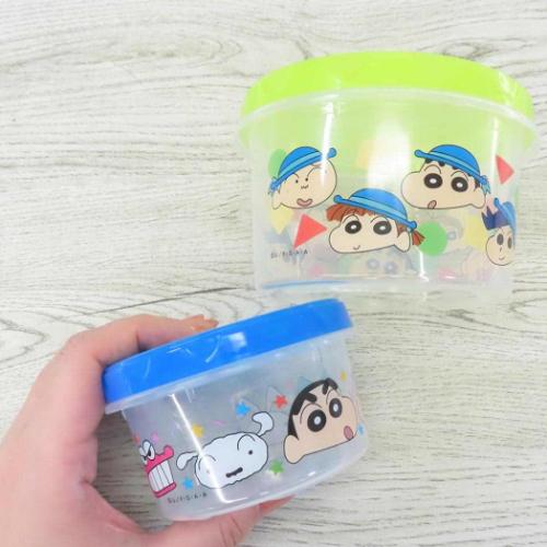 クレヨンしんちゃん ラウンドコンテナL＆M 食品保存容器 なかよし
