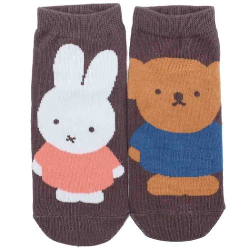 高品質新品 高品質新品 ミッフィー 絵本キャラクター 女性用靴下 レディースソックス miffy and boris ブラウン ディックブルーナ nanaokazaki.com nanaokazaki.com