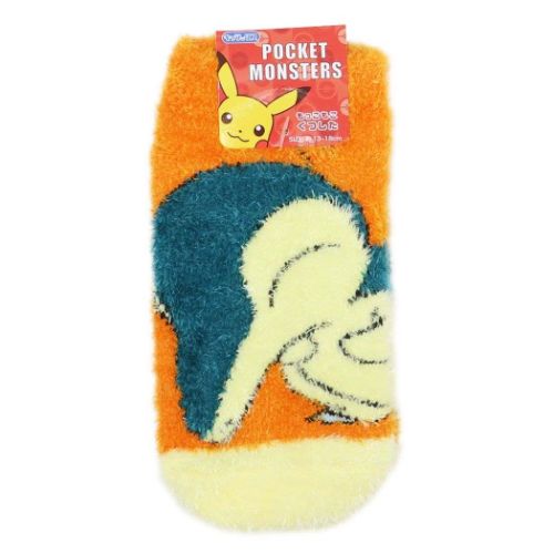 子供用防寒室内靴下 キッズもこもこショートソックス ポケモン ポケットモンスター ヒノアラシアップ スモールプラネット ウォーマー雑貨 キャラックス
