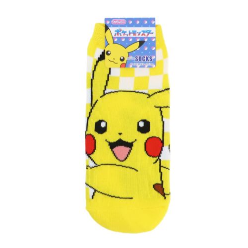女性用靴下 レディースソックス ポケットモンスター ポケモン ピカチュウ チェック スモールプラネット キャラックス