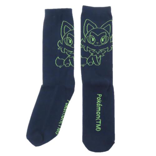 男性用靴下 メンズハイソックス ニャオハ バック ポケットモンスター