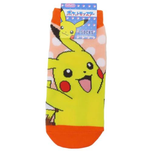 ポケットモンスター 小学生用靴下 キャラックス ジュニアソックス ピカチュウ ドット ポケモン スモールプラネット