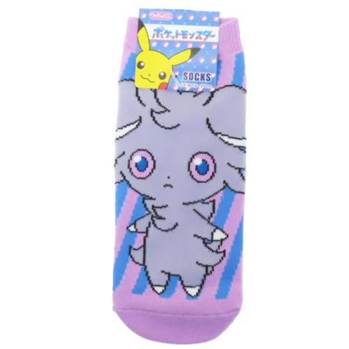 女性用靴下 レディースソックス ポケットモンスター ニャスパー ストライプ ポケモン スモールプラネット