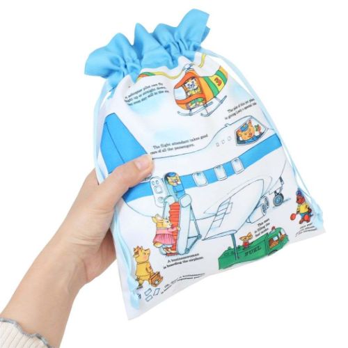 リチャードスキャリー 巾着袋 トラベル巾着 きんちゃくポーチ 空港 スモールプラネット 小物入れ かわいい