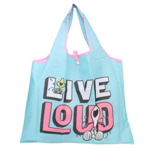 スヌーピー ピーナッツ キャラクター エコバッグ ショッピングバッグ A LIVE LOUD 爆買