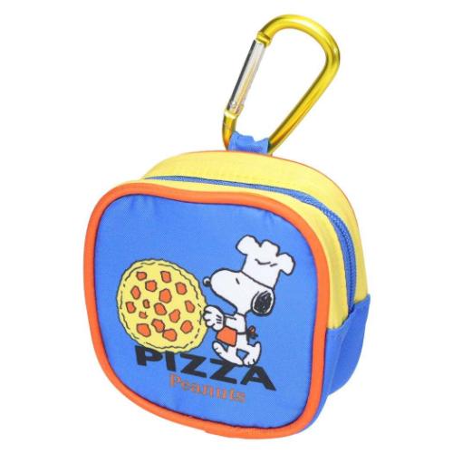 スヌーピー キャラクター ミニポーチ カラビナ付きミニポーチ ピザ ピーナッツ