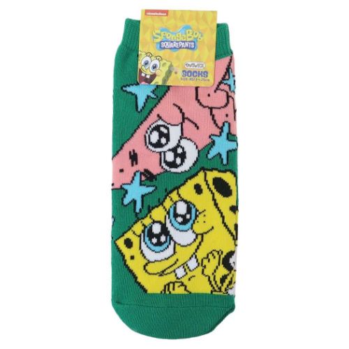 キャラックス 靴下レディース ニコロデオン スポンジボブ おめめきらきら スモールプラネット