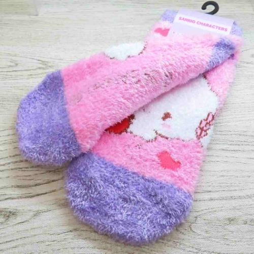 もっこもこ靴下 レディースソックス 女性用防寒靴下 こぎみゅん サンリオ さくらんぼ スモールプラネット ウォーマー雑貨