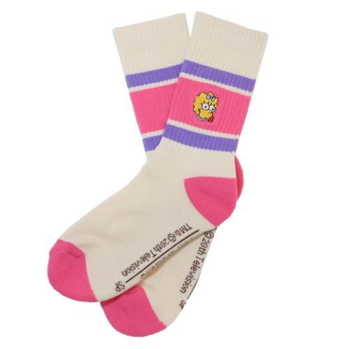 Old School Socks レディースソックス 女性用靴下 シンプソンズ マギー フェイスB スモールプラネット