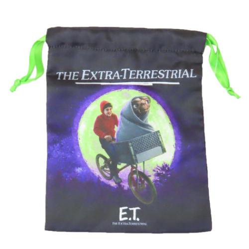 巾着袋 E.T. リボン巾着 サークル BK 小物入れ 映画キャラクター