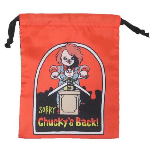 巾着袋 リボン巾着 CHUCKY チャッキー レッド スモールプラネット きんちゃくポーチ 小物入れ