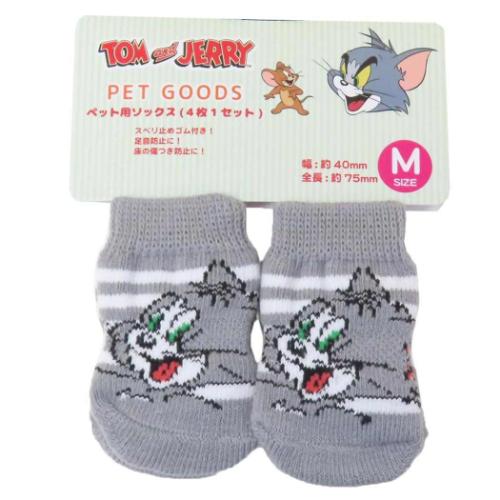 トムとジェリー 犬用靴下 ペットソックス 4枚セット トム ワーナーブラザース スモールプラネット ペット靴下 犬 いぬ イヌ