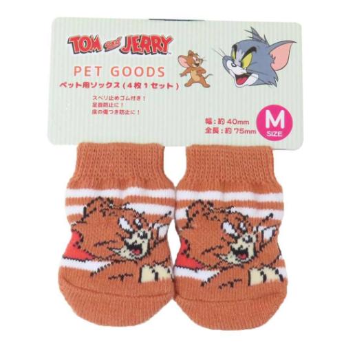 トムとジェリー グッズ 犬用靴下 ワーナーブラザース キャラクター ペットソックス 4枚セット ジェリー