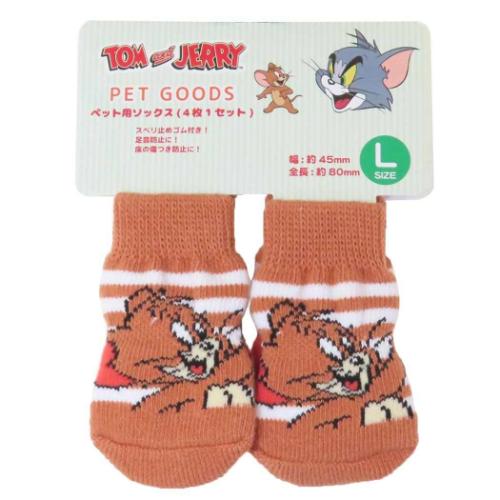 トムとジェリー グッズ 犬用靴下 ワーナーブラザース キャラクター ペットソックス 4枚セット ジェリー