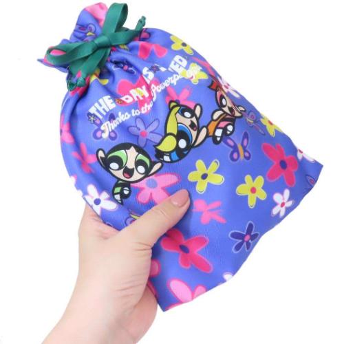 パワーパフガールズ キャラクター 巾着袋 トラベル巾着 PU グッズ