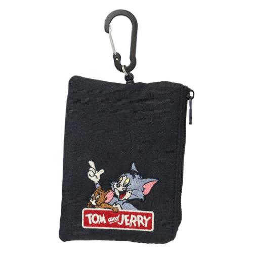 定期入れ リール付きパスケース トムとジェリー BLACK ワーナーブラザース スモールプラネット 小銭入れ ICカードケース キャラクター