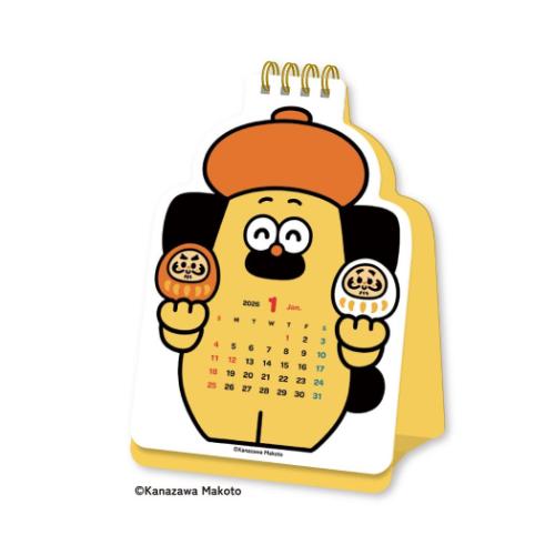30%OFF】2026Calendar 卓上カレンダー2026年 おひげのポン ダイカット