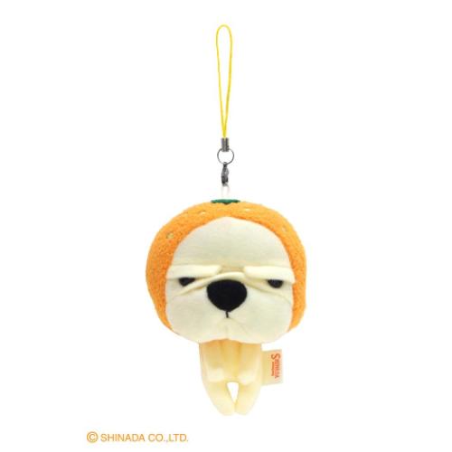 なぎお マスコットキーホルダー ストラップ オレンジ シナダグローバル チャーム ぬいぐるみキーホルダー