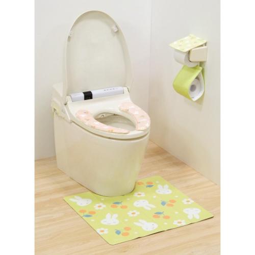 ミッフィー 絵本キャラクター トイレ用品 トイレマット＆便座シート