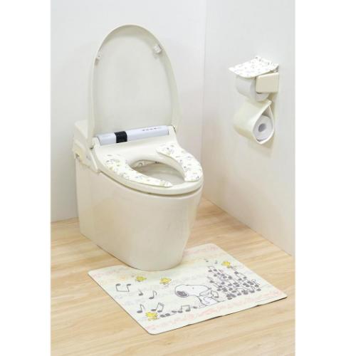 トイレ用品 トイレマット＆便座シート＆ペーパーホルダーカバーセット スヌーピー フラワーノーツ ピーナッツ センコー 新生活