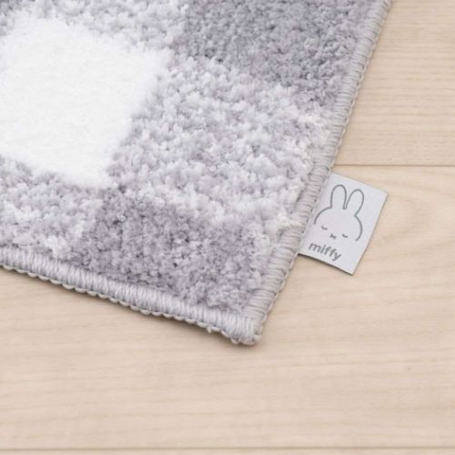 ミッフィー トイレマット トイレ用品 チェックライン グレ- ディック