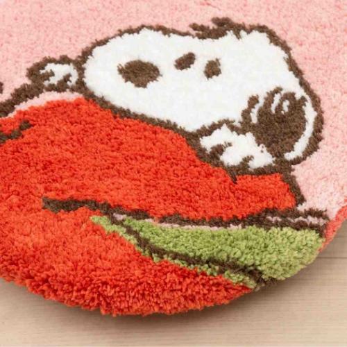 スヌーピー グッズ トイレ用品 ピーナッツ キャラクター 兼用ふたカバー フレッシュフルーツ レッド