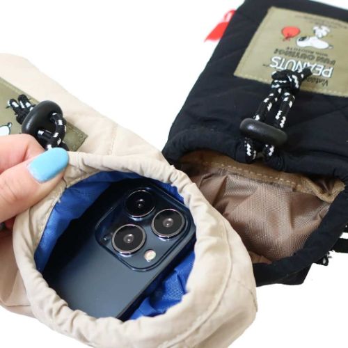 スマホポーチ IP．ベビールー．キルト．PNTS-8S スマホバッグ フード型 スヌーピー ピーナッツ ルートート