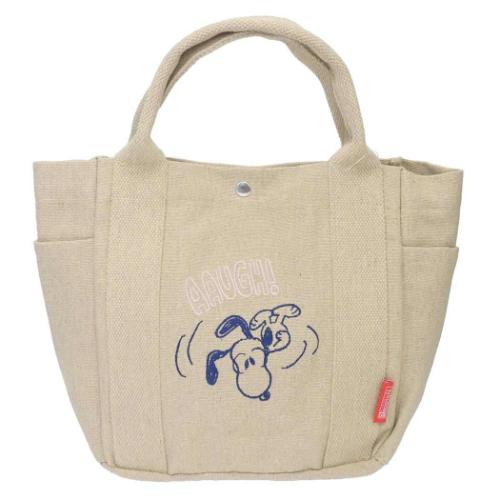 スヌーピー IP.デリ.Peanuts-0A DELI コットンミニバッグ ランチバッグ Beige ピーナッツ